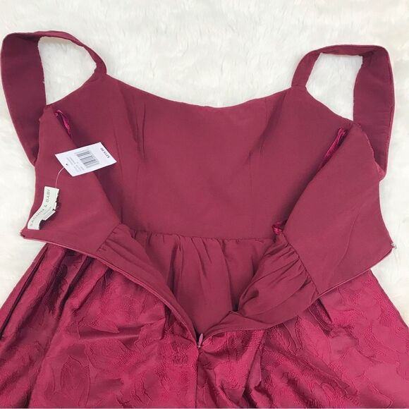 SACHIN X BABI Burgundy Fit & Flare Mini Dress Sleeveless Cocktail Size 0 New - Picture 9 of 13